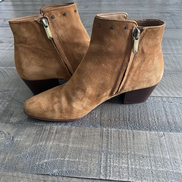 Sam Edelman Womens Sz 6.5 Suede Rudie Studded Fringe Tassel Western Ankle Bootie - Picture 5 of 11